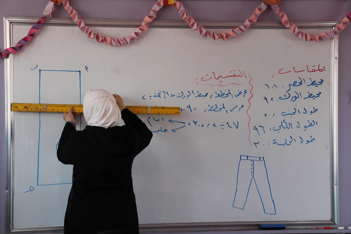 Sara, Mariam, and 150 other girls have completed their studies and enrolled in a sewing course