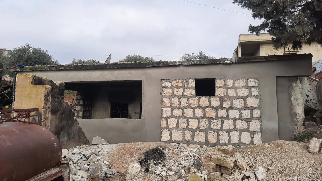 Stones were used as they resist more than cement blocks, 